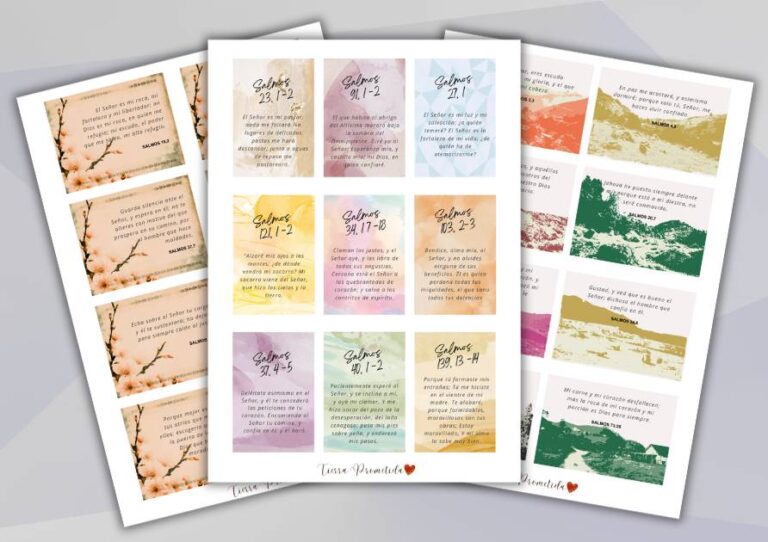 Tarjetas de Salmos para meditar cada día (Gratis)